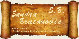 Sandra Bratanović vizit kartica